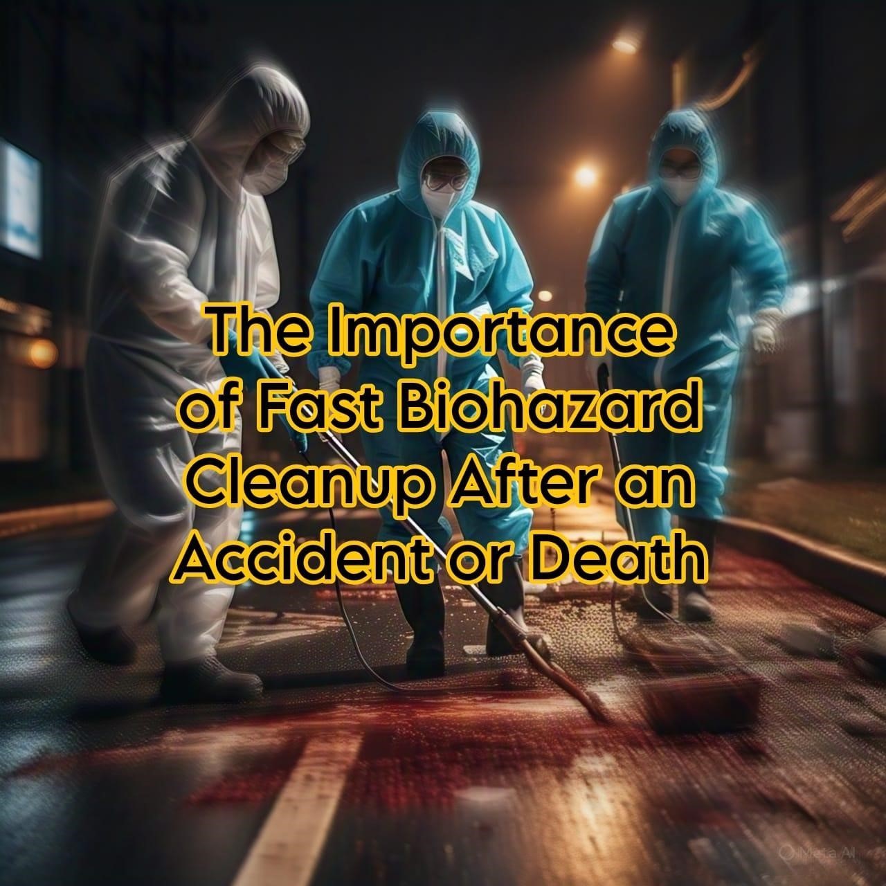 fast SCU Services fast The Importance of Fast Biohazard Cleanup After an Accident or Death